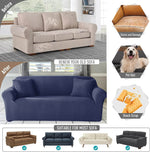 Stretch Sofa Cover - Washable Slipcover for Couch, Non-Slip Elastic Furniture Protector - Pet & Kid-Friendly