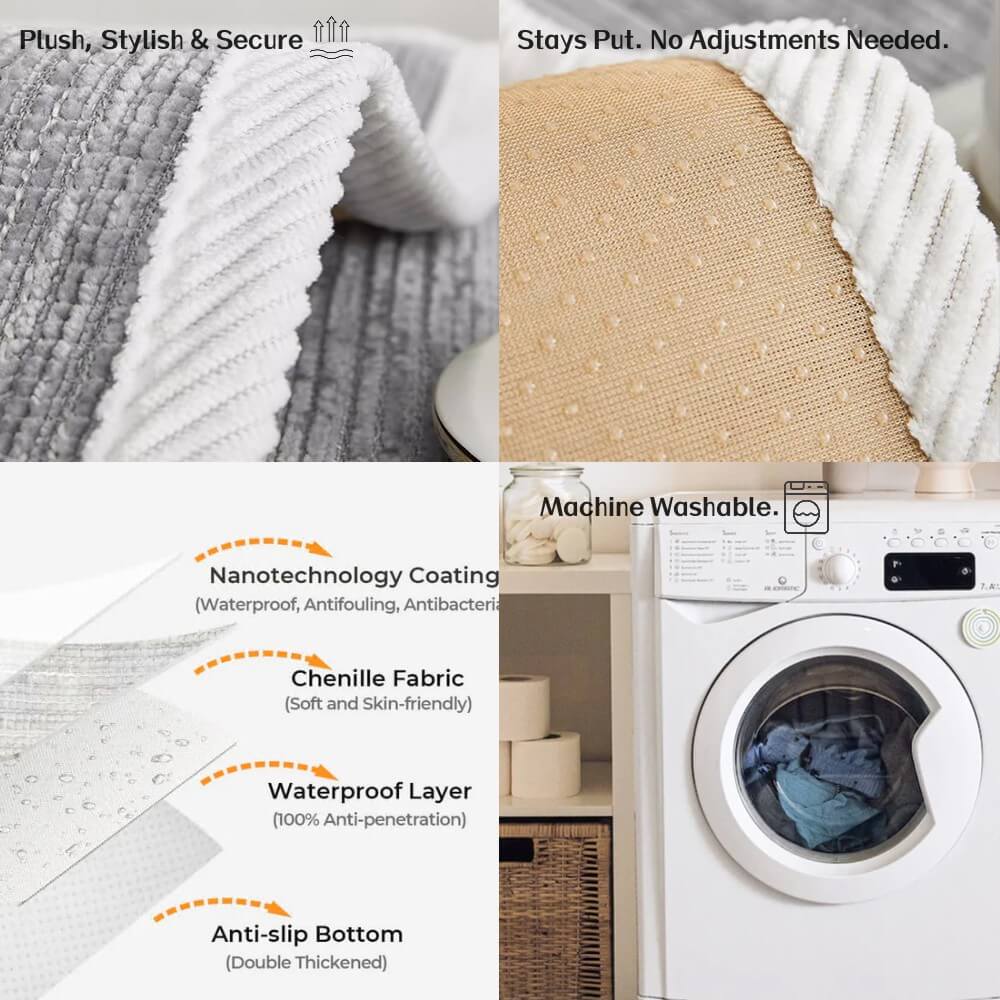 Pet Proof Sofa Cover, Waterproof & Scratch Resistant Couch Protector for Dogs Cats, Non-Slip Chenille Fabric ﻿ ﻿