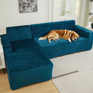 Velvet Sectional Superhero - Fights Stains, Defeats Pet Hair & Saves Your Decor Reputation Daily