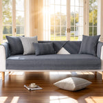 Non-Slip Linen Sofa Cover for Sectionals - Perfect Fit, Wrinkle Resistant & Machine Washable