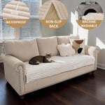 Waterproof Non-Slip Couch Cover for Dogs Washable,Fuzzy Pet Couch Covers for Sofa