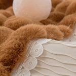 Soft Warm Faux Fur Couch Sofa Cover Thick Shaggy Fuzzy Sectional Couch Cover Non-Slip Solid Color Plush Sofa Slipcover Furniture Protector for Pets ﻿