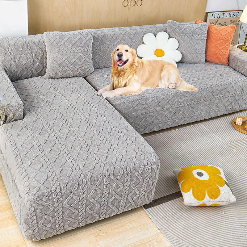 Wear-Resistant Universal Jacquard Sofa Cover,Anti-Slip Soft Thickened Dogs Slipcovers Washable