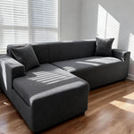Velvet Plush Corner Sectional Corner Sofa Covers , Stretch Sofa Slipcover
