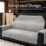 Thick Velvet Oversized Sofa Cover for 3 Cushion Couch, Washable Furniture Protector for Dogs, Non-Slip Slipcover