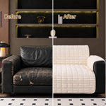 Thick Velvet Oversized Sofa Cover for 3 Cushion Couch, Washable Furniture Protector for Dogs, Non-Slip Slipcover