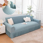 Sofa Cover Super Soft 1-Piece Sofa Slipcover for Sofas Stretch Universal Couch Covers for Living Room Easy Fit Washable Furniture Sofa Protector with Skirt ﻿