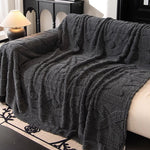Non Slip Plush Jacquard Sofa Blanket Couch Cover| Multifunctional Furniture Protector for Pets, Slipcover for Sectional, Loveseat, Recliner, Chair, Decorative Home Decor ﻿ ﻿