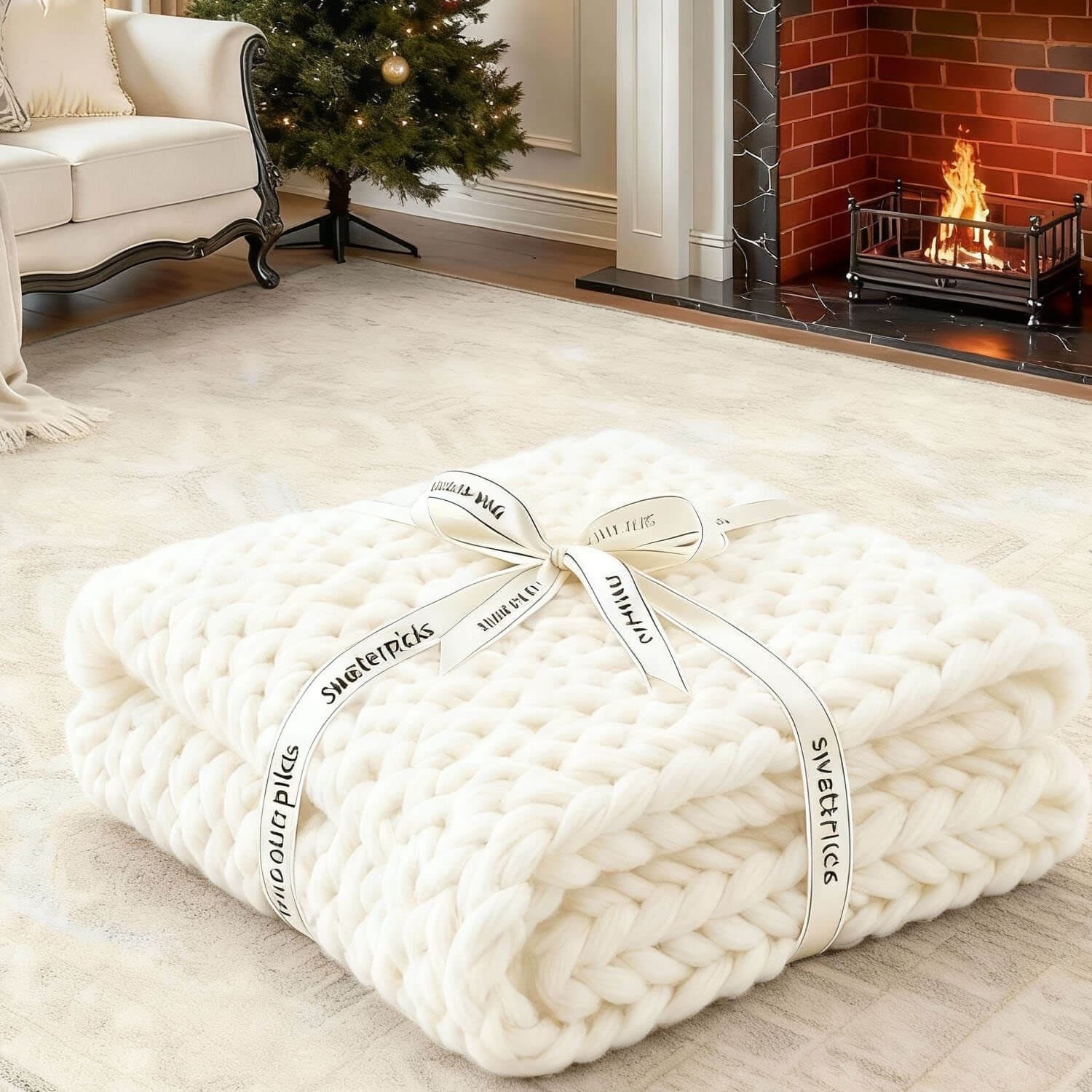 Handmade Chunky Knit Blanket