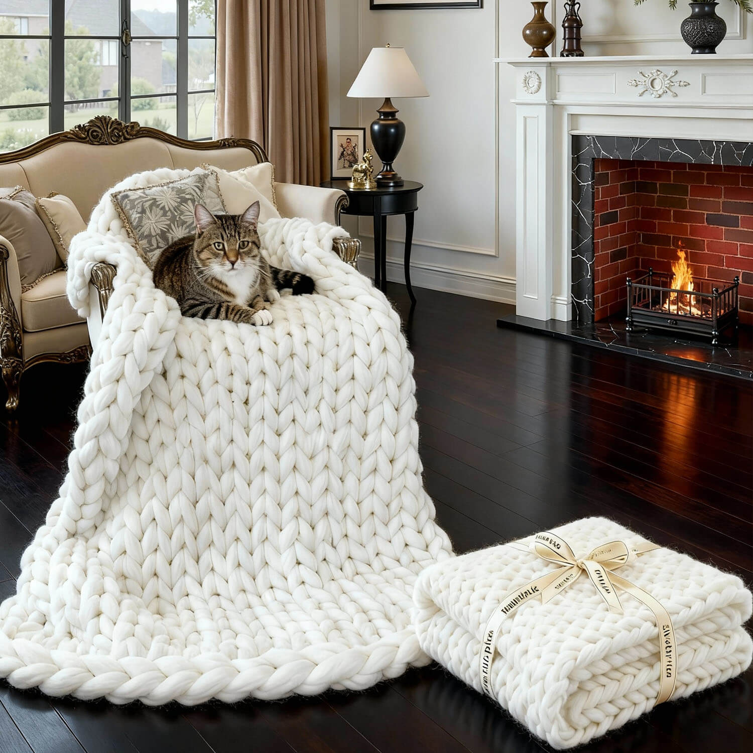 Handmade Chunky Knit Blanket