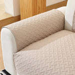 L-Shaped Sectional Sofa Cover for 3 Cushion Couch, Non Slip Waterproof Soft Cotton Slipcover, Pet Friendly Machine Washable Furniture Protector