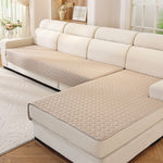 L-Shaped Sectional Sofa Cover for 3 Cushion Couch, Non Slip Waterproof Soft Cotton Slipcover, Pet Friendly Machine Washable Furniture Protector