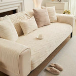 Plush Warm Sofa Couch Cover, Washable Couch Covers, Non Slip Sectional Sofa Slipcover ﻿