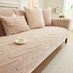 Plush Warm Sofa Couch Cover, Washable Couch Covers, Non Slip Sectional Sofa Slipcover ﻿