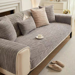Plush Warm Sofa Couch Cover, Washable Couch Covers, Non Slip Sectional Sofa Slipcover ﻿