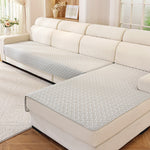 L-Shaped Sectional Sofa Cover for 3 Cushion Couch, Non Slip Waterproof Soft Cotton Slipcover, Pet Friendly Machine Washable Furniture Protector