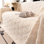 Non Slip Plush Jacquard Sofa Blanket Couch Cover| Multifunctional Furniture Protector for Pets, Slipcover for Sectional, Loveseat, Recliner, Chair, Decorative Home Decor ﻿ ﻿