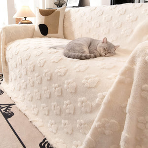 Non Slip Plush Jacquard Sofa Blanket Couch Cover| Multifunctional Furniture Protector for Pets, Slipcover for Sectional, Loveseat, Recliner, Chair, Decorative Home Decor ﻿ ﻿