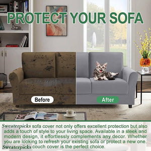 Waterproof Couch Covers for 3 Cushion Couch Sofa Slipcovers Magic Sofa Cover Stretch Washable Full Slip Covers 3 Seat Furniture Protector for Dogs Pet Cat