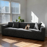 Velvet Plush Corner Sectional Corner Sofa Covers , Stretch Sofa Slipcover