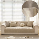 Luxury Linen Couch Cover - Soft, Washable & Non-Slip Sofa Slipcover for 3-Seater Couches | Stretchable Furniture Protector