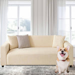 High Stretch Sofa Slipcovers with Non Skid Foam and Elastic Bottom, Furniture Protector for Pets, Crafted from Soft Plush Fabric ﻿