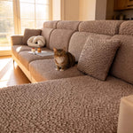 Stretch Washable Sectional Slipcovers - Non Slip L Shaped Sofa Cover with Soft Fabric, Furniture Protector