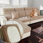 Stretch Sofa Cover - Washable Slipcover for  Sectional Slipcovers, Non-Slip Elastic Furniture Protector - Pet & Kid-Friendly