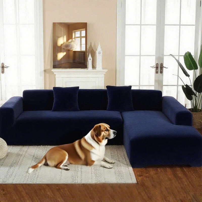 Velvet Sectional Superhero - Fights Stains, Defeats Pet Hair & Saves Your Decor Reputation Daily