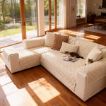 Non-Slip Velvet Sectional Sofa Cover | Machine Washable, Stretch Fit for L-Shaped Couches