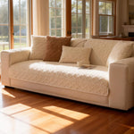 Non-Slip Velvet Sectional Sofa Cover | Machine Washable, Stretch Fit for L-Shaped Couches