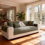 Non-Slip Velvet Sectional Sofa Cover | Machine Washable, Stretch Fit for L-Shaped Couches