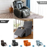 Recliner Chair Covers, Stretch Reclining Cover, Recliner Sofa Slipcovers Stripe Jacquard Recliner Couch Covers Furniture Protector Covers for Pet