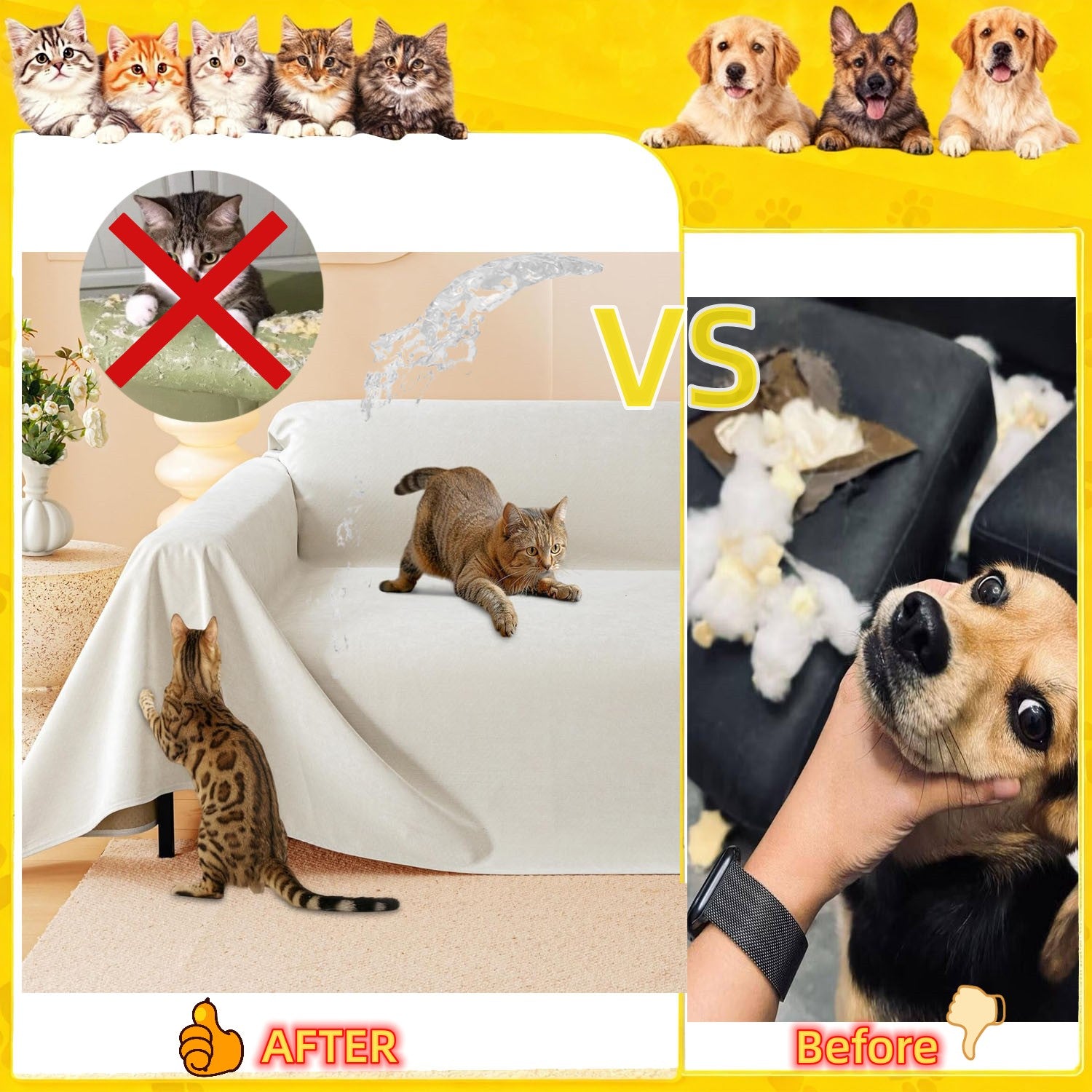 Waterproof Sofa Covers for Dogs Cats Home pet Couch Protector , Blanket Couch Cover