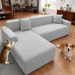 Stretch Sofa Cover - Washable Slipcover for Couch, Non-Slip Elastic Furniture Protector - Pet & Kid-Friendly