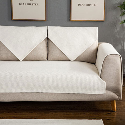 Cotton Linen Anti-Slip Couch Cover,Luxury Sectional  Sofa Slipcover