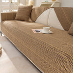 Cotton Linen Anti-Slip Couch Cover,Luxury Sectional  Sofa Slipcover