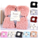Fluffy Microfiber Faux  Fur Blanket