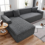 Velvet Plush Sectional Sofa Cover - Stretch Slipcover for L-Shaped Couches (3-6 Seater) | Premium Protection & Easy Fit