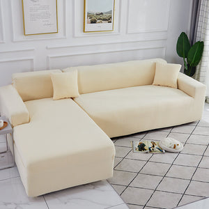 Velvet Plush Corner Sectional Corner Sofa Covers , Stretch Sofa Slipcover