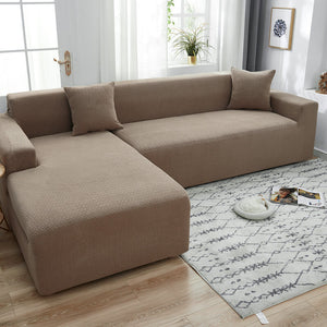Super Stretch Sectional Sofa Cover 2 Piece Set(3 Seat Sofa + 3 Seat Chaise)