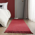 Woven Cotton Area Rug , Floor Mat , Shabby Rag Throw Rug