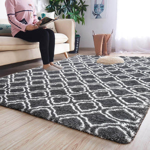 Area Rugs - Shaggy Patterned Fluffy Carpets - Fuzzy Mats