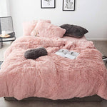 Faux Fur Full/Queen Duvet Cover Set - Home Bedding - Quilts & Blankets & Pillowcase