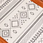 Woven Cotton Throw Rug 2'x4.3', Tassel Rug for Kitchen Laundry Doorway Bedroom