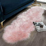 Faux Sheepskin Fur Chair Couch Cover, White Area Rug