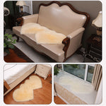 Double Heart Shaped Faux Sheepskin Fur  Area Rug