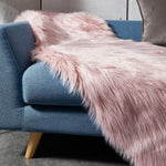 Faux Sheepskin Fur Chair Couch Cover, White Area Rug