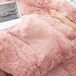 Faux Fur Full/Queen Duvet Cover Set - Home Bedding - Quilts & Blankets & Pillowcase