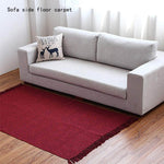 Woven Cotton Area Rug , Floor Mat , Shabby Rag Throw Rug